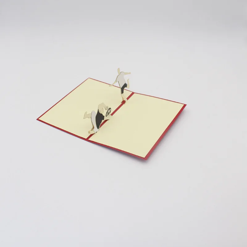 (10 шт./лот) 3D Поздравительные открытки ручной работы с конверт бумаги вырезать