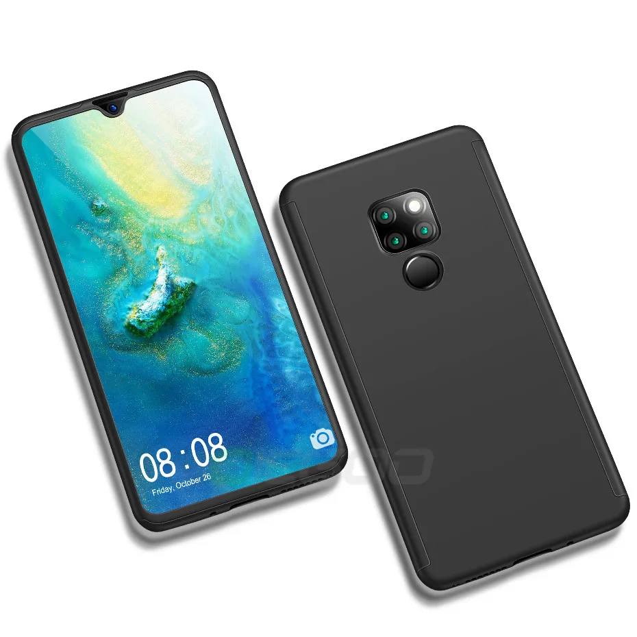 Черный OICGOO 360 Полный чехол для телефона для huawei P20 mate 20 Pro Lite 20X Coque чехол для huawei P30 mate 10 Pro mate 20 X Lite чехол s - Цвет: Черный