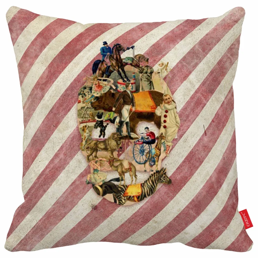 Винтажные животные Цирк Клоун череп ретро принт автомобиля декоративные