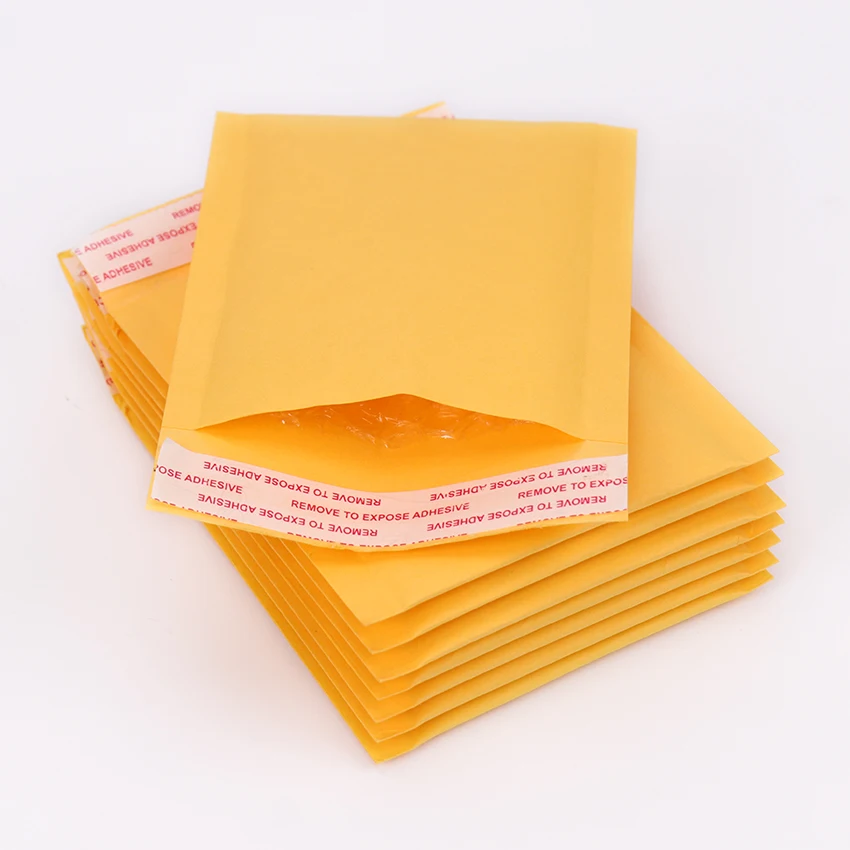 

5PCS 110*130mm Kraft Paper Bubble Envelopes Bags Bubble Mailing Bag Mailers Padded Shipping Envelope Business Supplies