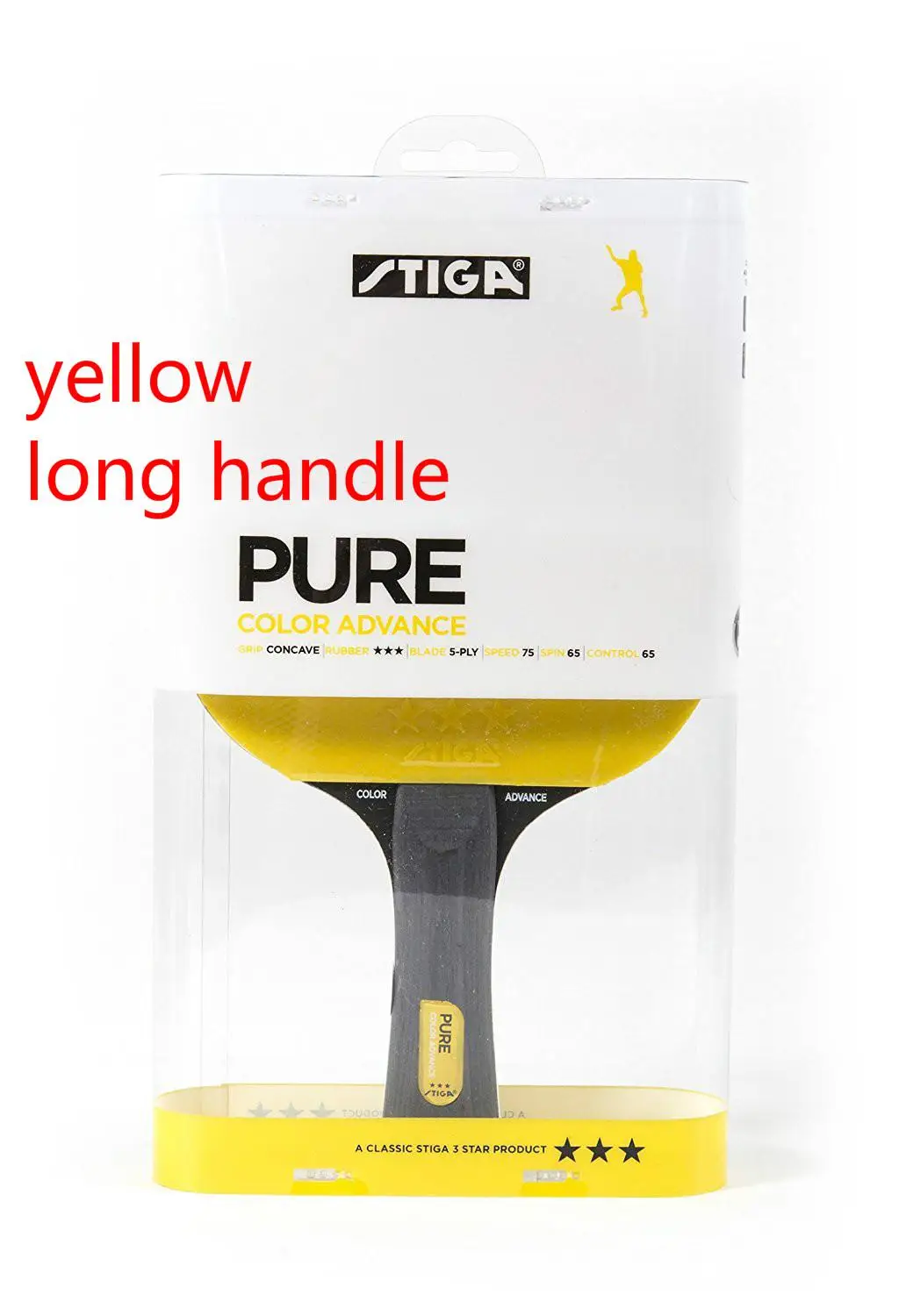 long handle Stiga чистый цвет настольный теннис ракетки двойной прыщи в резиновой пинг ракетки для понга - Цвет: long handle