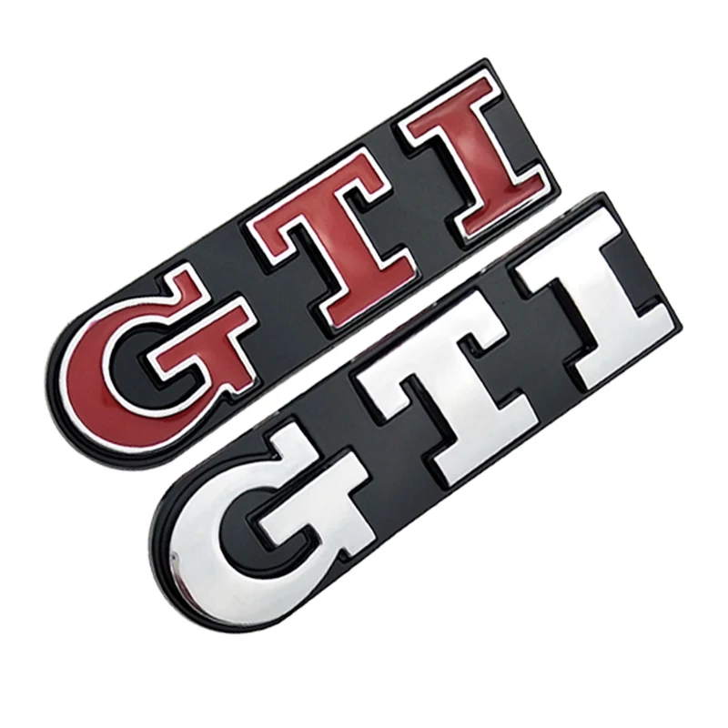 3D металла GTI Chrome передняя решетка автомобиля EmblemCar головы Гриль Знак Стикеры для
