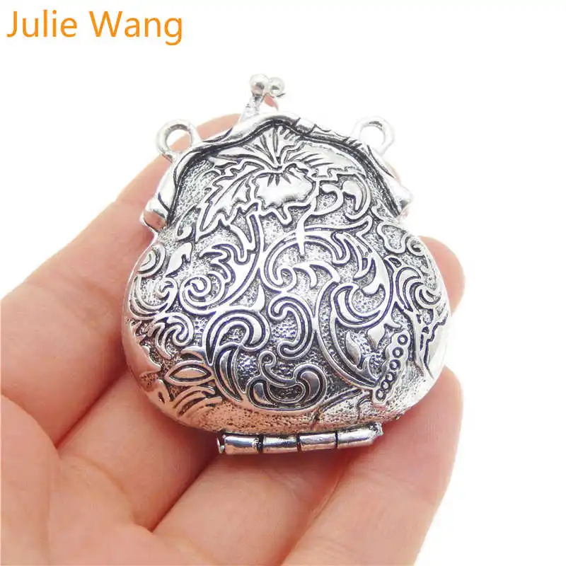 Antique Silver Julie Wang 2 шт. античное серебро/бронза лягушка форма очарование медальона памяти Fit кулон эфирное масло ювелирные изделия с диффузором аксессуары - Окраска металла: Antique Silver