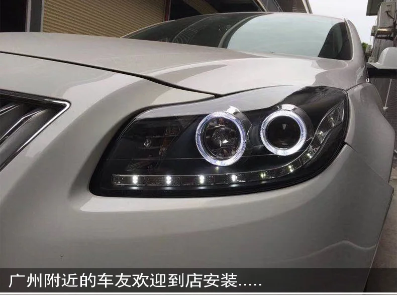 Автомобильный Стайлинг для Buick Regal светодиодные фары для Opel Insignia Головной фонарь Angel eye led DRL передний свет Биксеноновые линзы Xenon HID комплект