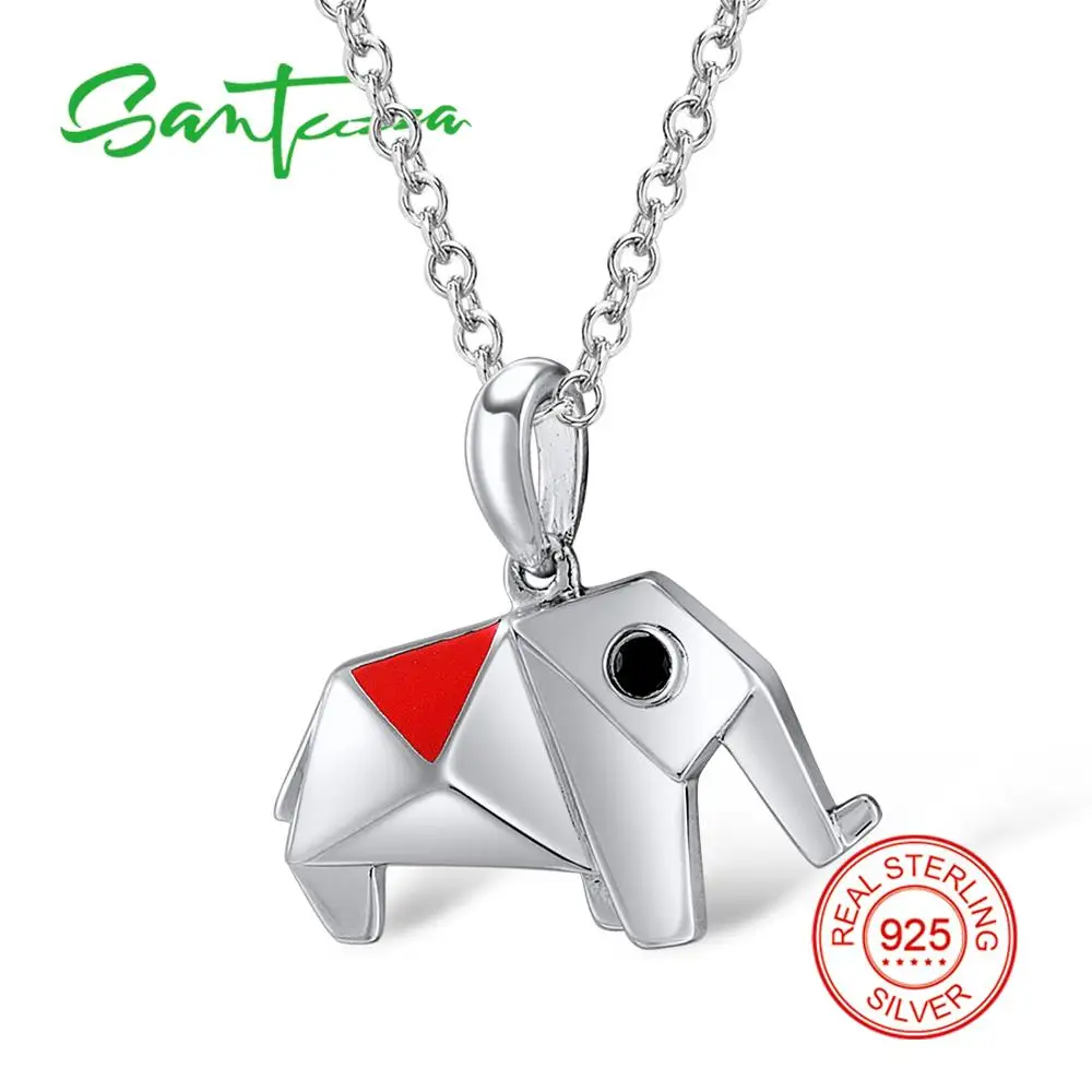 Женские серебряные подвески Santuzza кулон из натурального камня с эмалью ожерелье