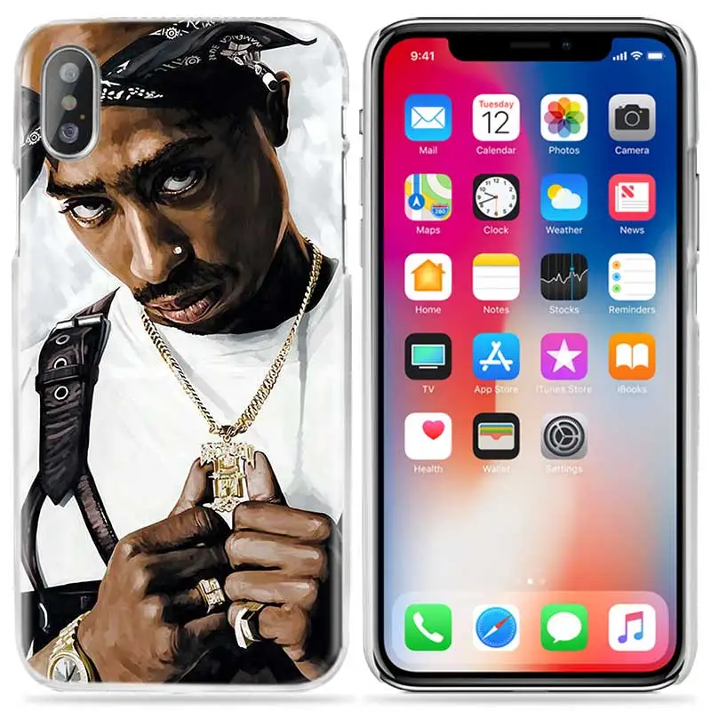 Чехол для iPhone XS Max XR X 10 7 7S 8 6 6S Plus 5S SE 5 4S 4 5C Прозрачный жесткий пластиковый 11 чехол для телефона 2Pac Tupac Amaru Shakur
