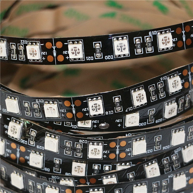 SMD 2835 3528 5050 УФ гибкий Светодиодные ленты светильник 12V 0 5/1/2 / 3 4 5 м 60 светодиодов/m
