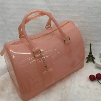 pink Солнечный пляж бренд Модные женские сумки желе сумки ПВХ водонепроницаемый пляжная сумка Роскошные 30 см подушка сумка для женщин - Цвет: pink