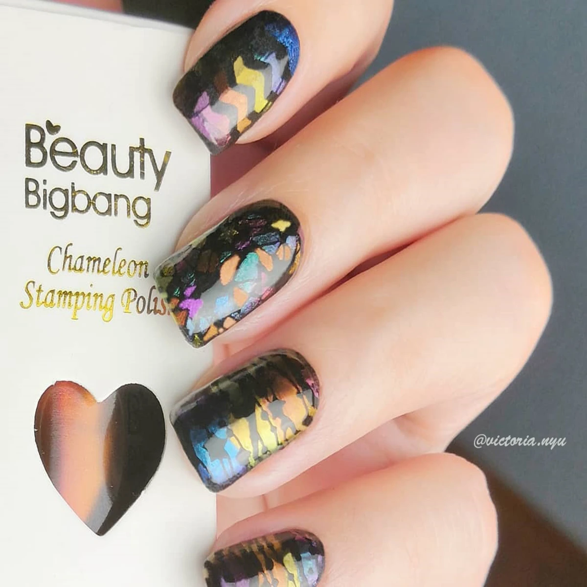 BEAUTYBIGBANG 9 мл Хамелеон стемпинг ногтей покрытие красочные дизайн ногтей пластины печать лак для ногтей