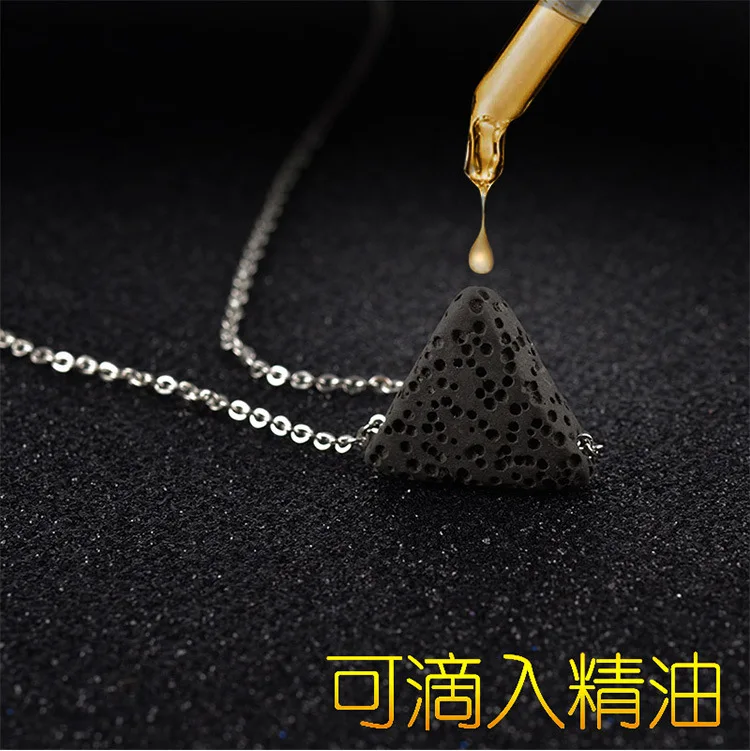 Капли воды Лава камень ожерелье сердце диффузор для эфирных масел ювелирные