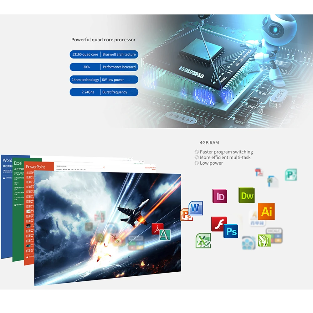 Teclast X22 Air 21 5 Дюймов все в одном ПК Настольная подсветка &quotFHD&quot экран DOS Intel Celeron J3160
