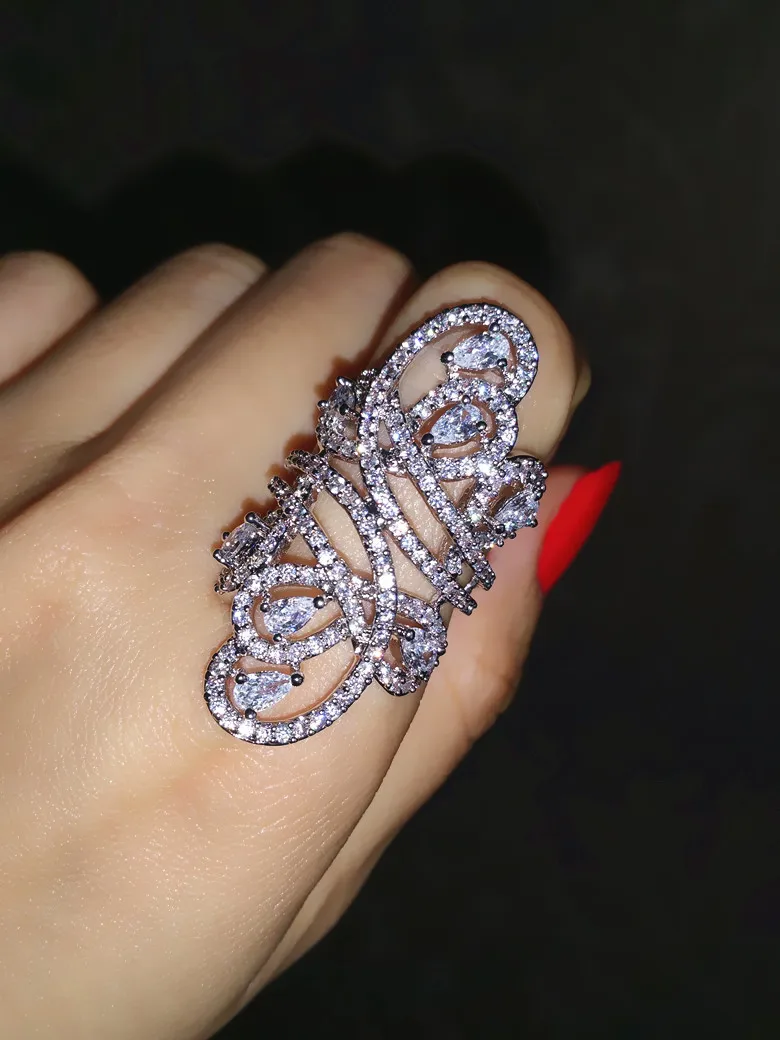 Роскошное большое ювелирное изделие Женское Обручальное Кольцо шириной 30 мм