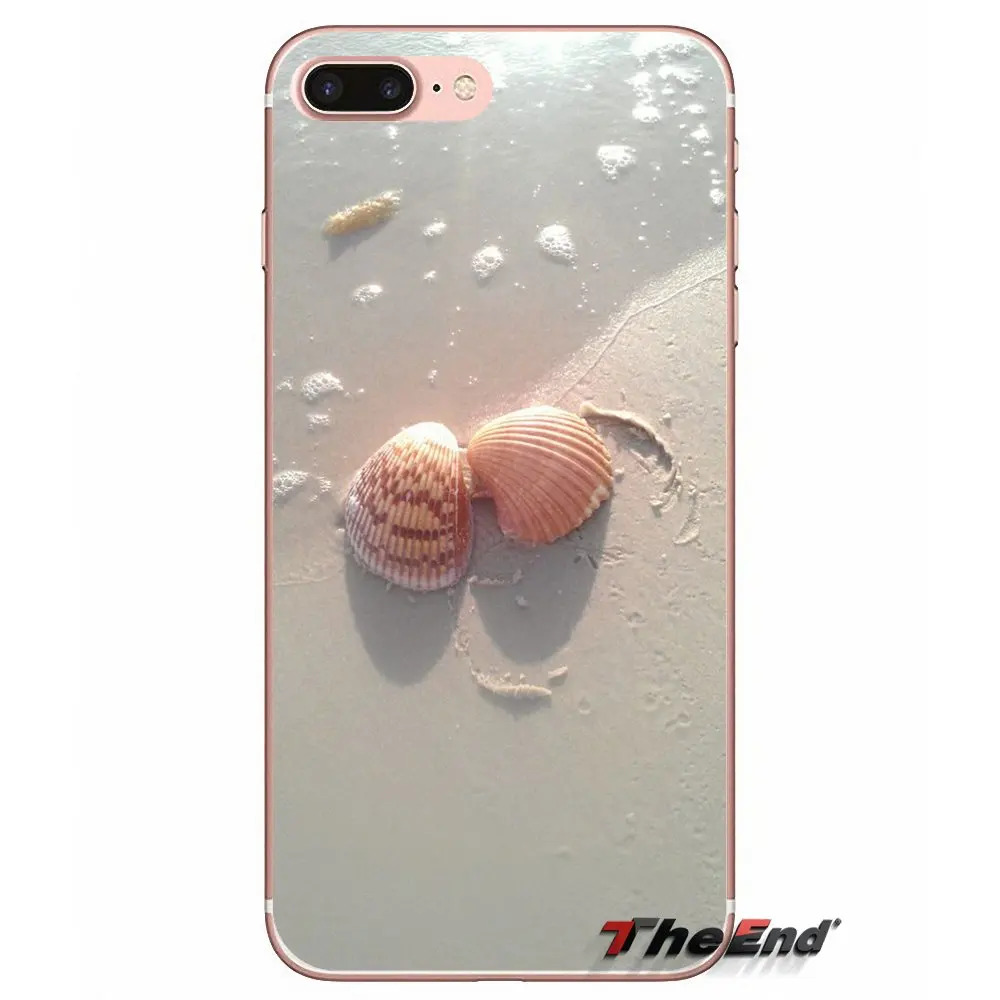 Мягкий чехол для Huawei G7 G8 Ascend P7 P8 P9 Lite Honor 4C 5X 5C 6X Mate 7 8 9 Y3 Y5 Y6 II Pro pastel Beach sea shell starfish |