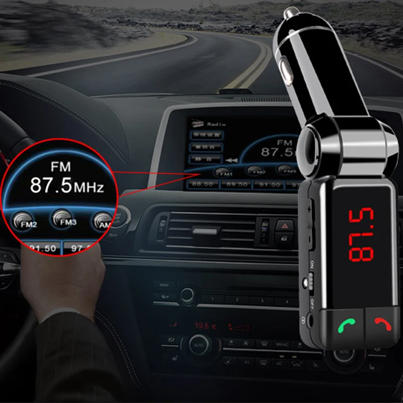 Sikeo Bluetooth Car Kit Mp3 плеер FM передатчик модулятор BC06 с ЖК-дисплей Дисплей Портативный