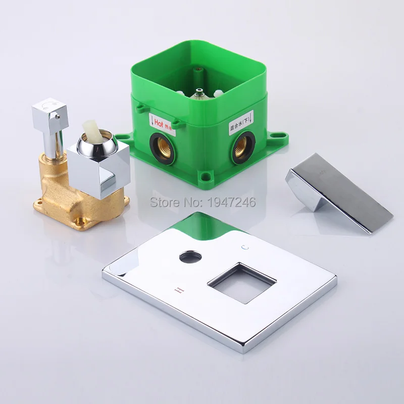 Настенный смеситель для душа Роскошный полированный 10 &quotквадратный стиль