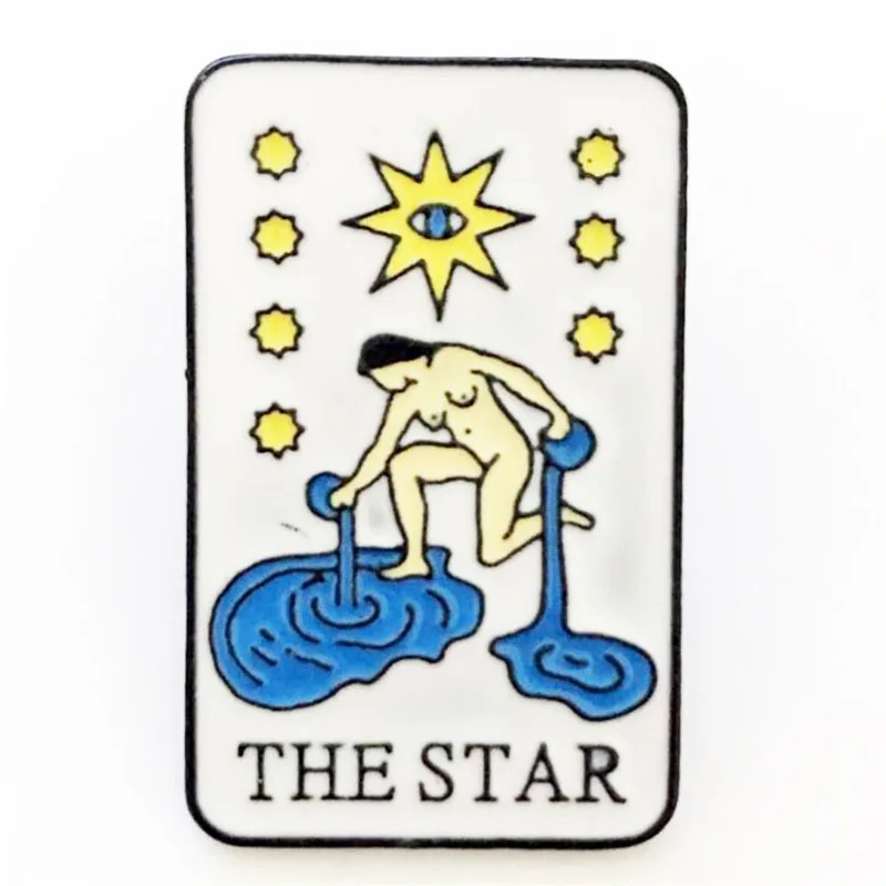 Женская Брошь с эмалью для подмигивания звезды голая женская брошь в форме