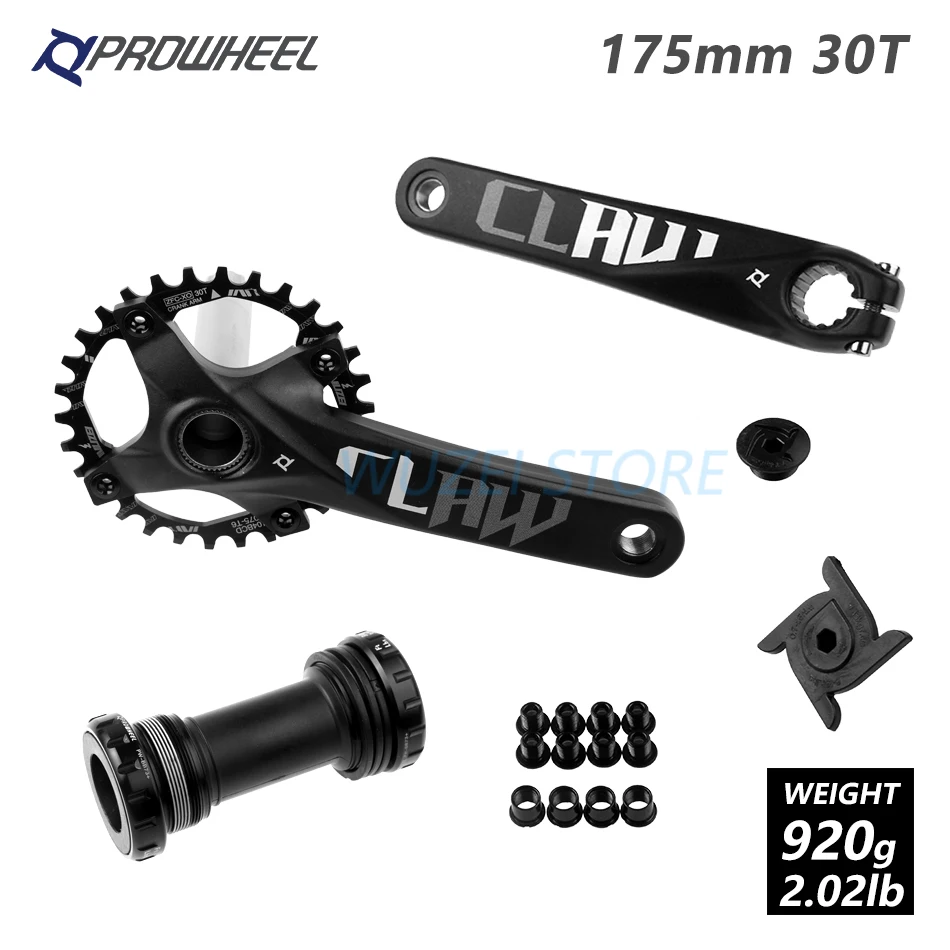 Prowheel 104 BCD mtb велосипед кривошипно 170/175 мм/30/32/34/36/38 T Круглый Звездочка с каретка BB шатун для горного велосипеда - Цвет: 175 Black 30T and BB