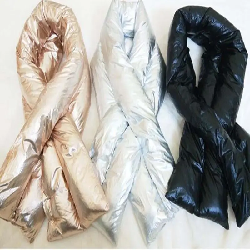 Новые вниз кольцо шарфы снуды Термальность толстый теплый шарф 115*16 см стеганые