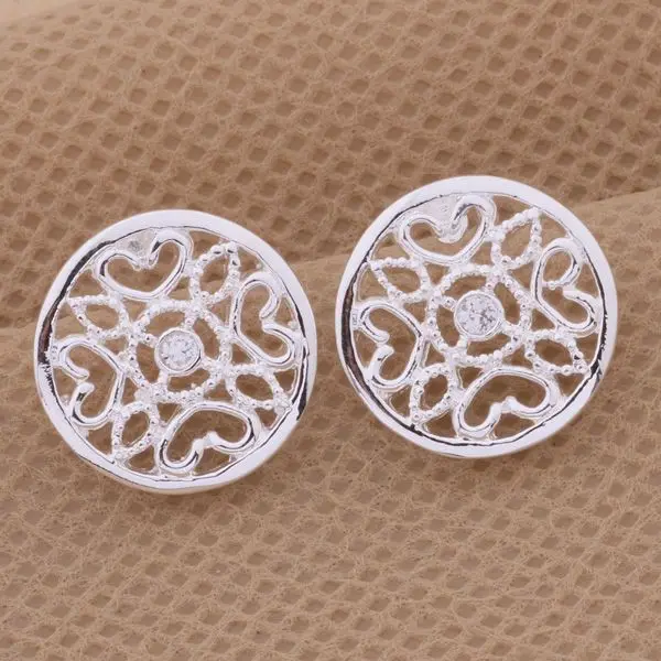 Красивые классические высококачественные посеребренные серьги для женщин