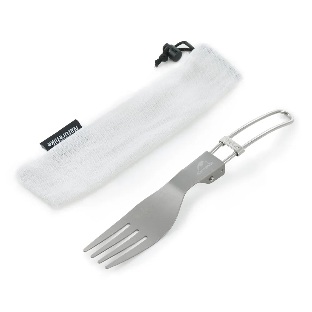 Naturehike ti посуда складной Титан Spork вилка ложка Открытый легкий туристическое снаряжение Шестерни