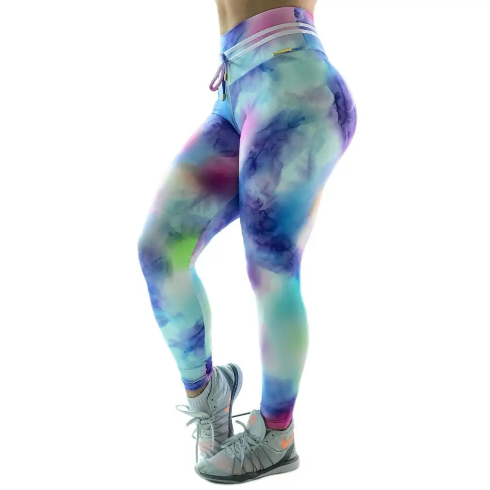 candy color Harajuku 3D спортивные Леггинсы женские яркие цвета с принтом Бодибилдинг Фитнес Леггинсы Спортивная одежда Джеггинсы пуш-ап распродажа - Цвет: candy color