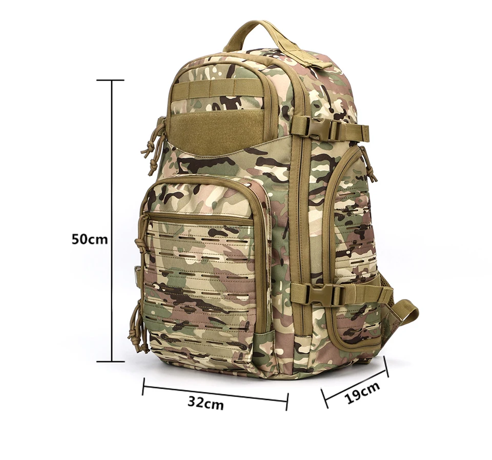 Тактический Военный Molle Армейский Рюкзак Rucksack Сумка Камуфляж Туристический Спортивный Походный плечо охота Мужские