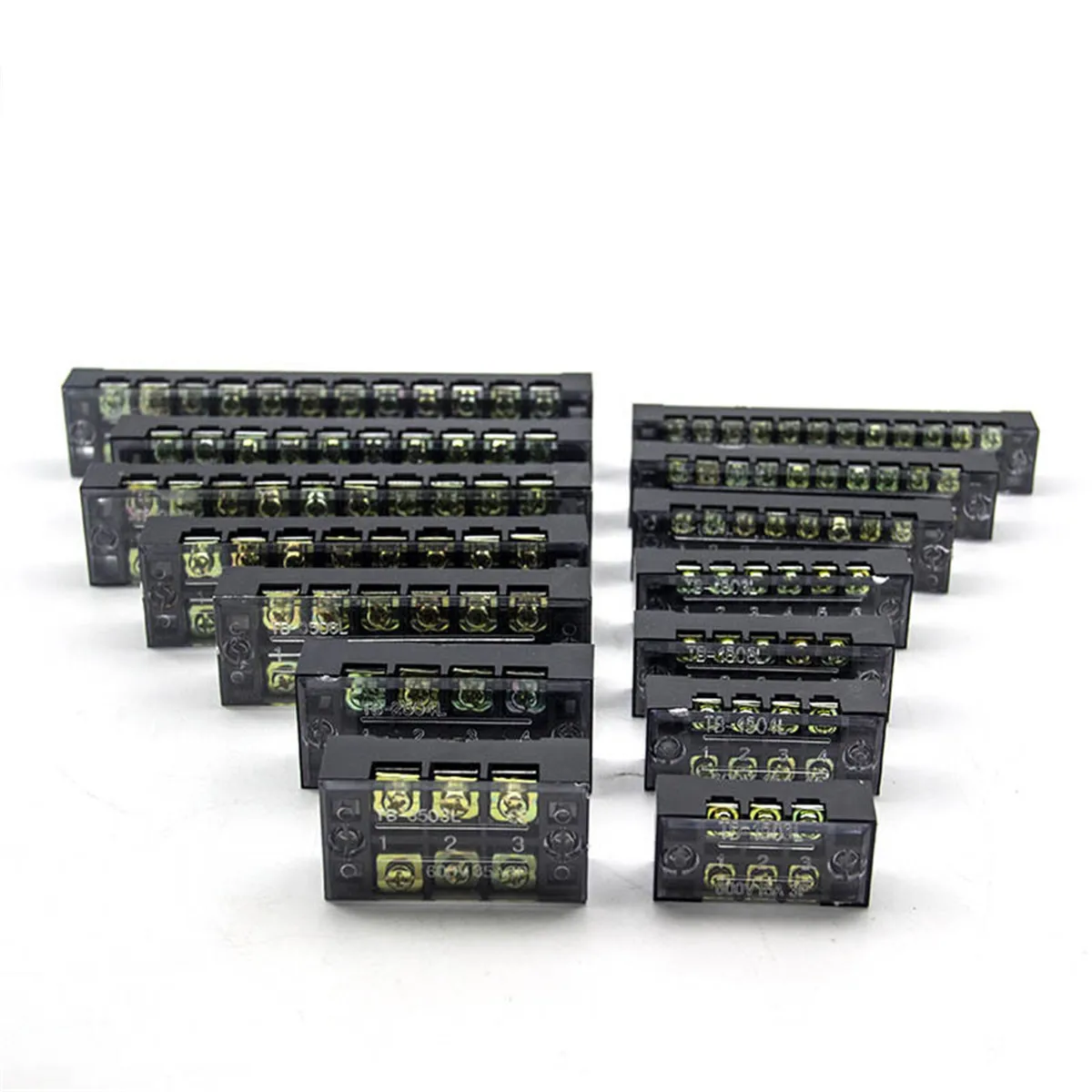 OOTDTY 600V 15A 25A 45A 3/4/5/6/10/12 позиций с двойным рядом барьер Клеммная колодка Разъем провода