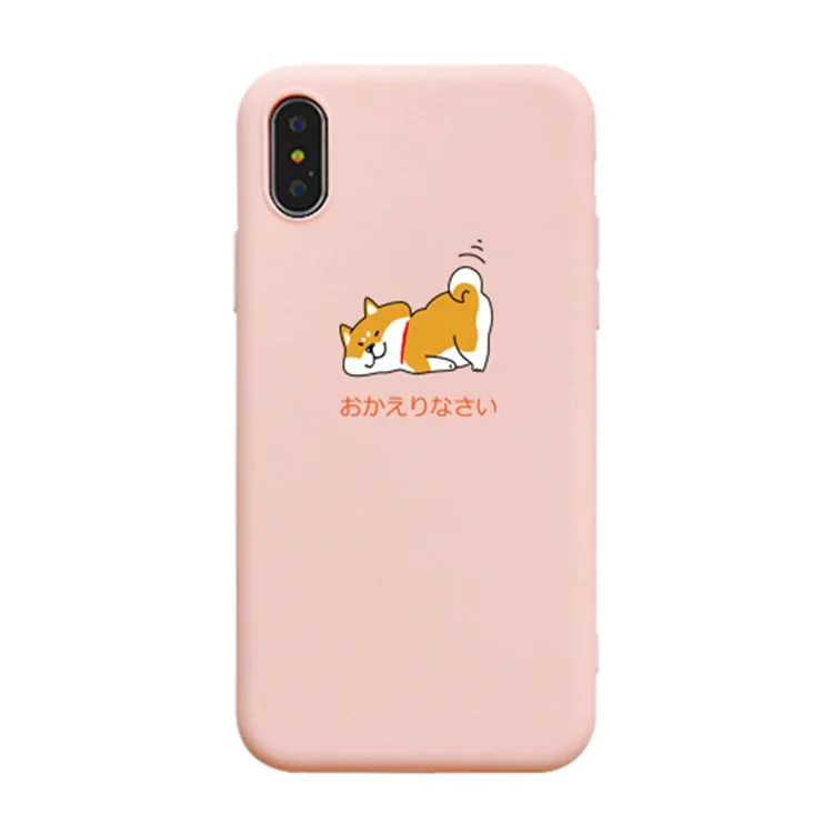 Матовый Мягкий термополиуретан чехол для iphone 7 plus 6 S 8 Plus японский стиль милый