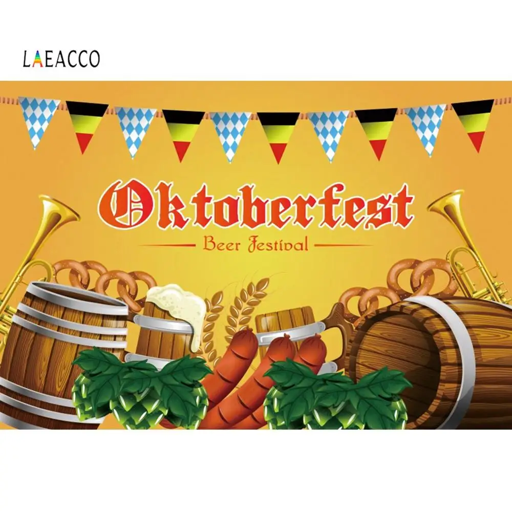Laeacco Октоберфест фоны пивные вечерние фестивали для винных бутылок флаг ребенок