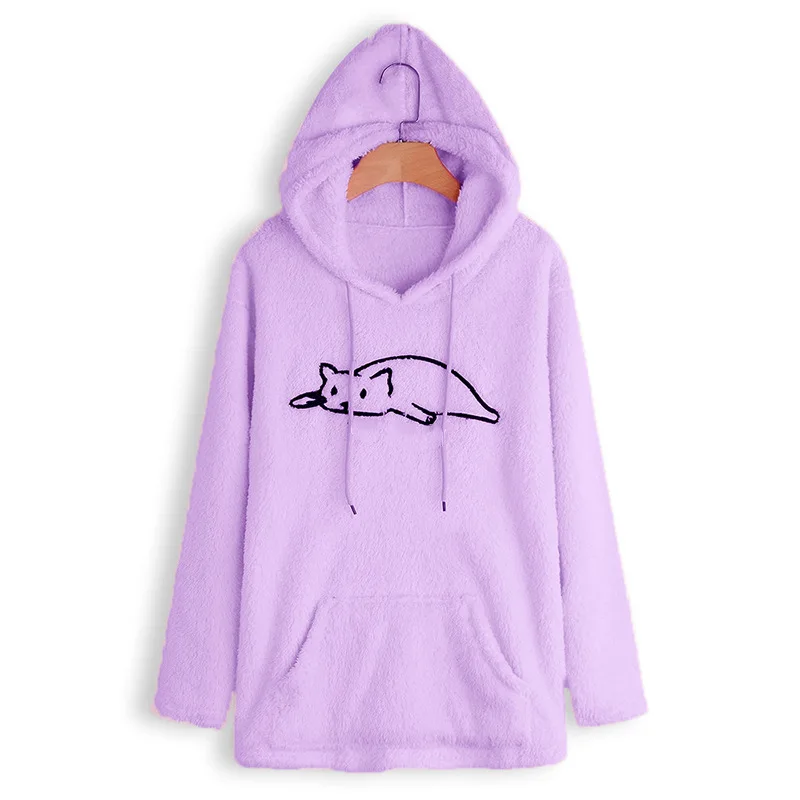 Размера плюс Флисовые Кофты 2021 Женская обувь в стиле Харадзюку Розовый цвет