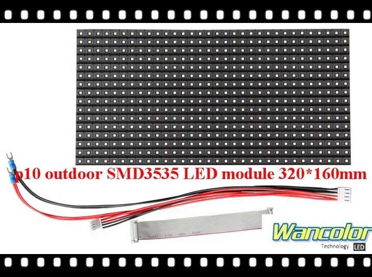 free shipping P10 outdoor SMD3535 Full Color LED display Module (320*160mm) for video | Электронные компоненты и