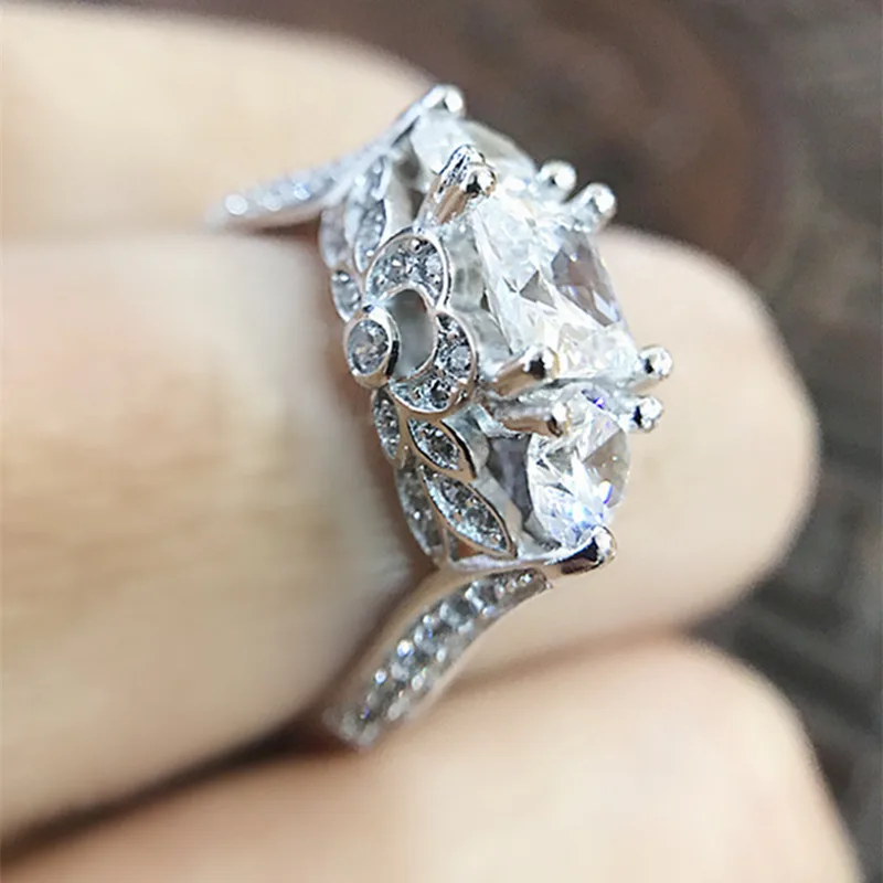 Женское свадебное кольцо с имитацией муассанита в европейском стиле | Украшения