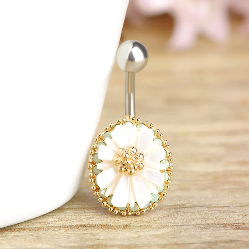 Серьги гвоздики Funmor в виде ракушек цветов пирсинг серьги из медицинской