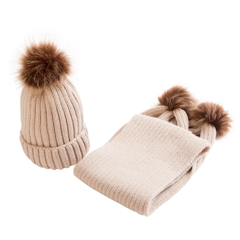 Новая зимняя вязаная шапка из искусственного енота для маленьких мальчиков и