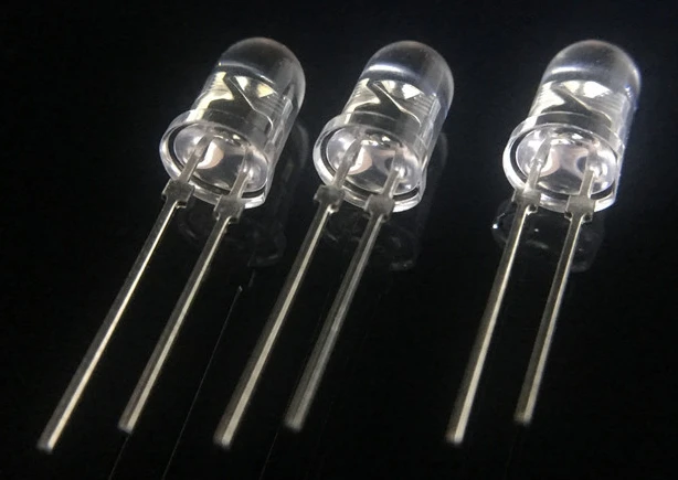 

Through Hole Water Clear Blue 5mm led diode light beads with bayonet