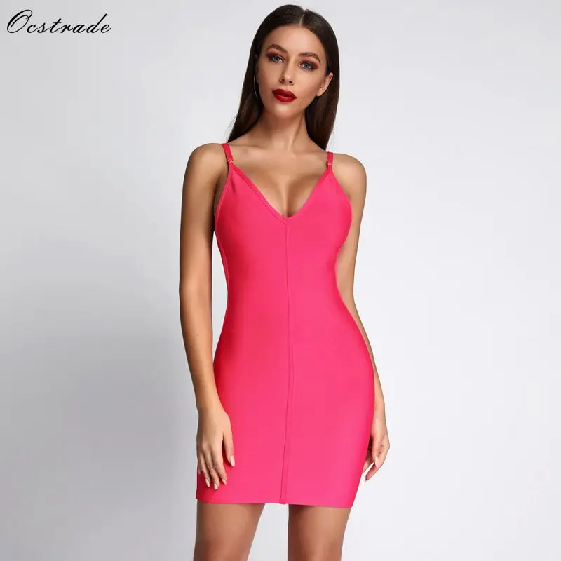 Ocstrade летнее Новое поступление 2019 женское Бандажное платье на бретелях спагетти
