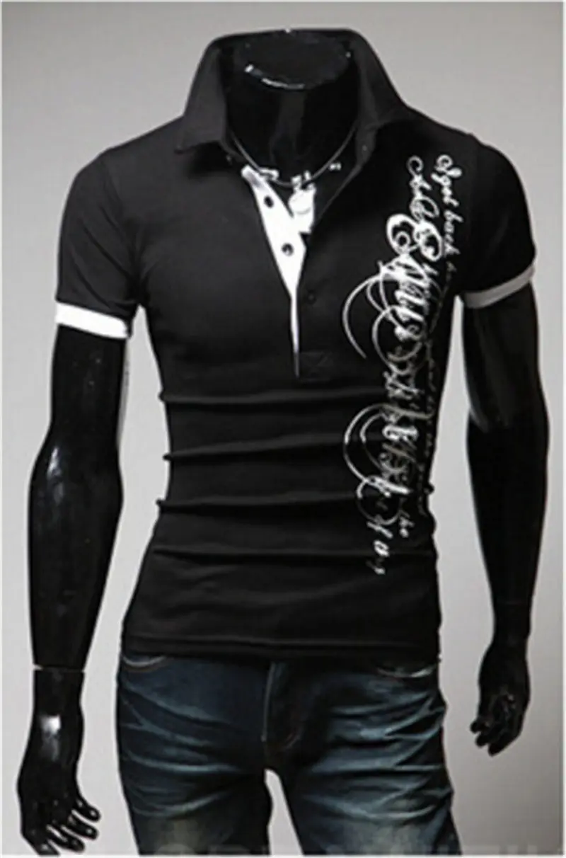 Мужская рубашка поло модная одежда повседневная мужская с коротким рукавом