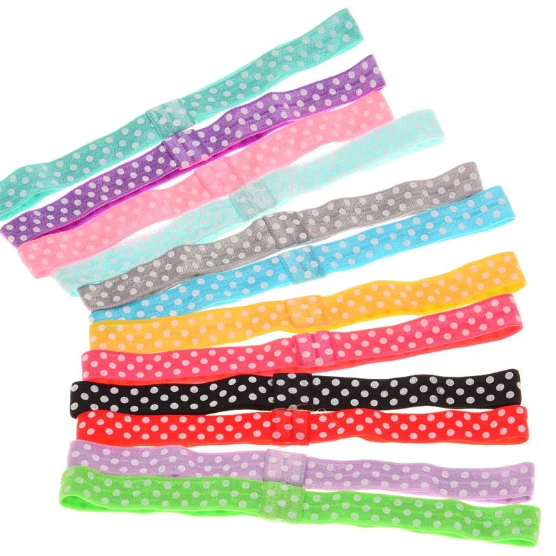 Повязка на голову в горошек 12 шт. повязки для новорожденных эластичная повязка