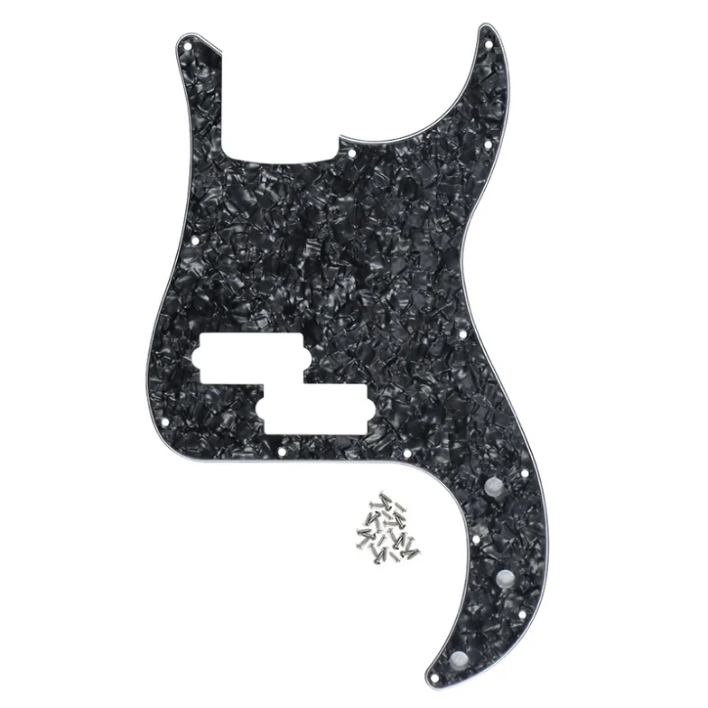 Новинка, 1 шт., 13 отверстий, PB P, Bass Pickguard, царапина, пластина без ферменной конструкции, отверстие и винты для 4 струн, аксессуары для басов, дополнительные цвета - Цвет: black pearl