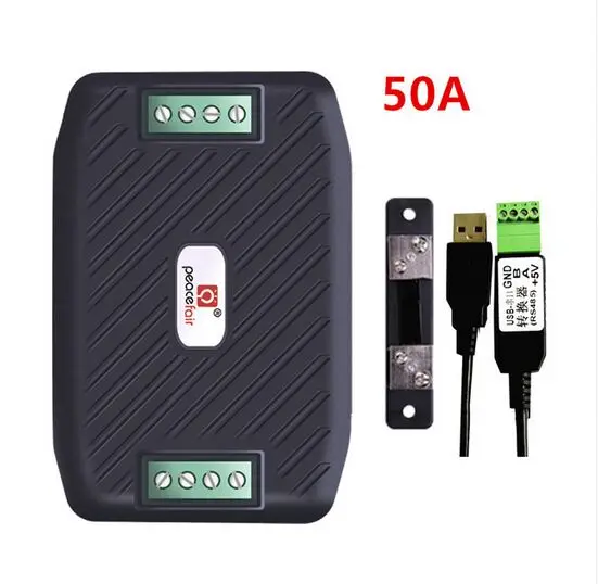 300 В постоянного тока 300A вольтметр RS485 Modbus Напряжение детектор ток Мощность счетчик энергии ваттметр Ampermeter с 50A к 300A шунта