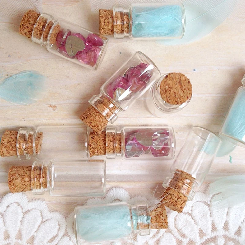 10 шт. прозрачные пробки для бутылок|decorative glass storage jars|decorative jarsmini jars |