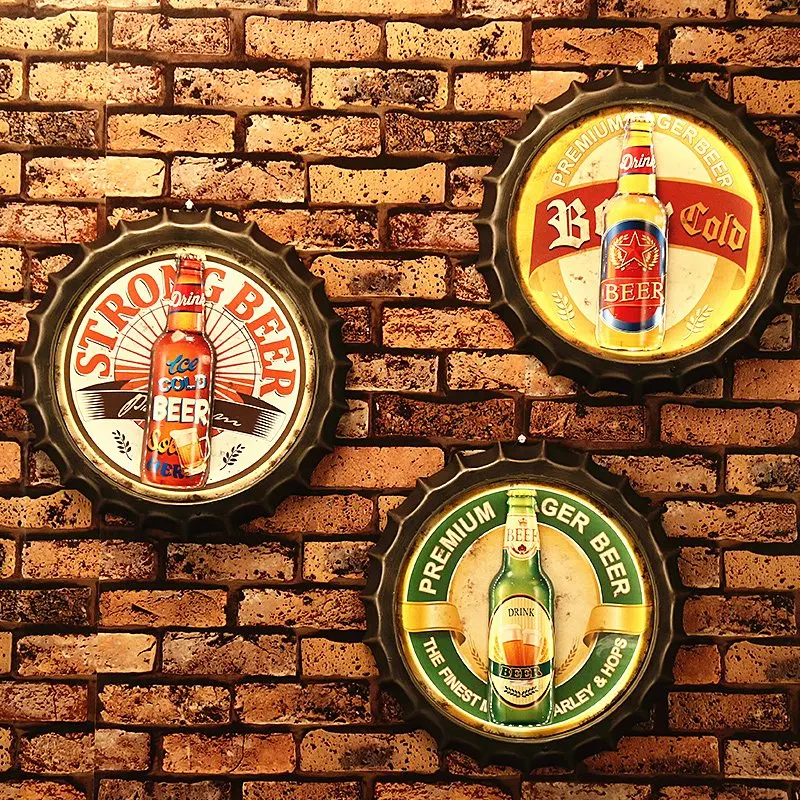 Большой HD чехол для пива жестяная вывеска с логотипом винтажная металлическая