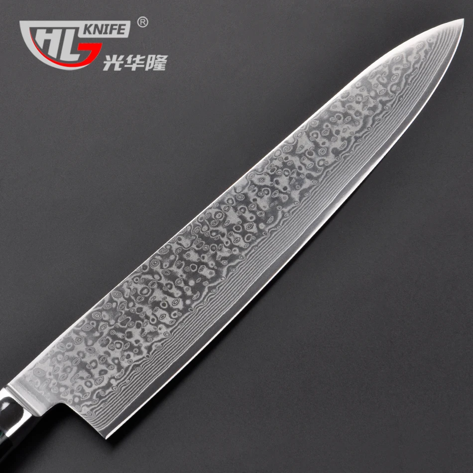 GHL VG10 японский дамасский стальной нож шеф повара кухонный для резки мяса