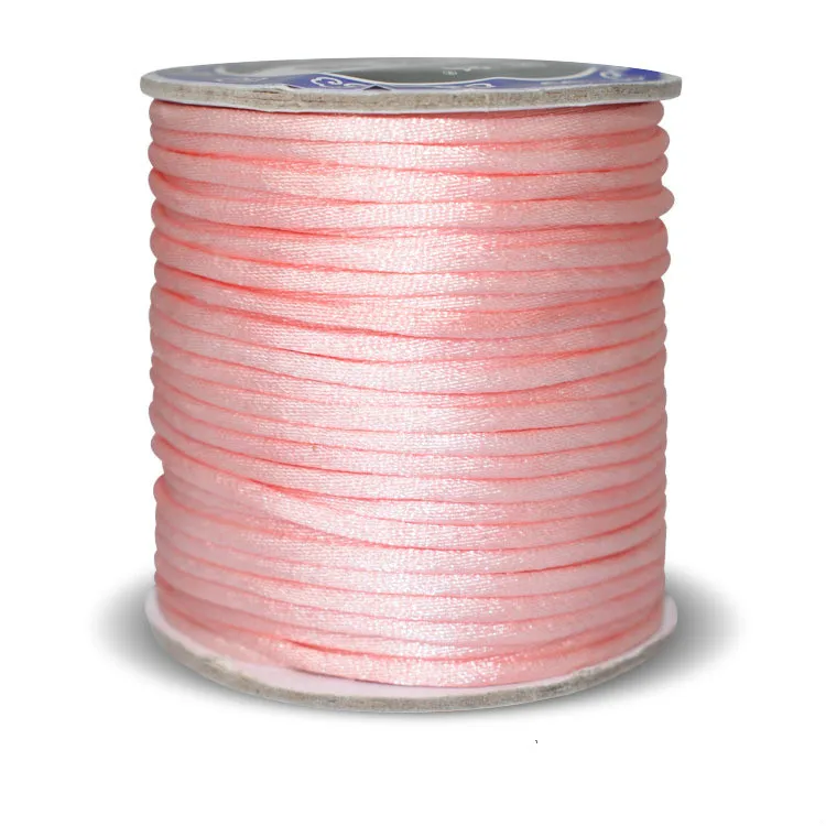 Атласная плетеная веревка 24 цвета 1 5 мм 60 м в рулоне|Ювелирная фурнитура и