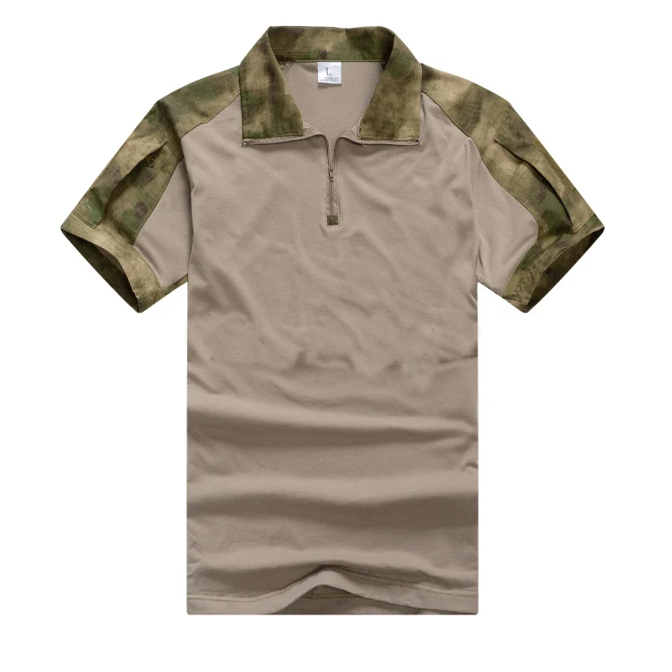 Green Camo Refire gear летняя камуфляжная армейская боевая рубашка мужская Военная тактическая рубашка поло США страйкбольная камуфляжная рубашка поло с коротким рукавом - Цвет: Green Camo