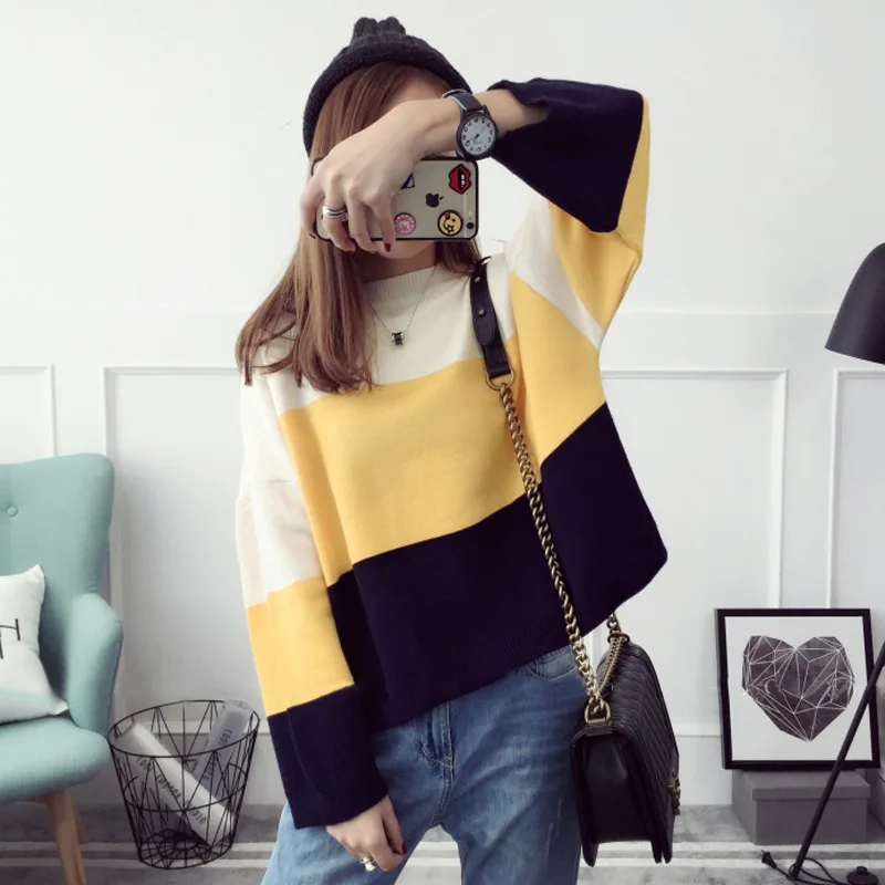 Распродажа осенне-зимние женские модные свитера пуловеры с длинным рукавом