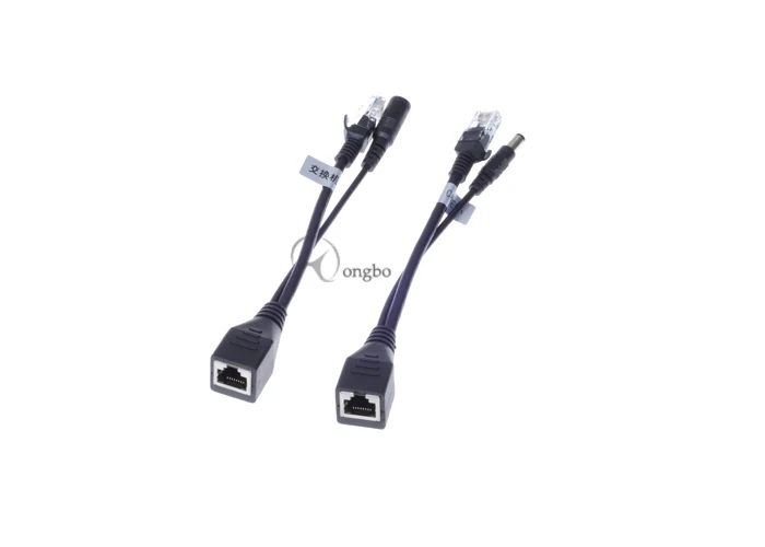 Новый черный POE кабель разветвитель Power Over Ethernet Пассивный адаптер набор кабелей 10