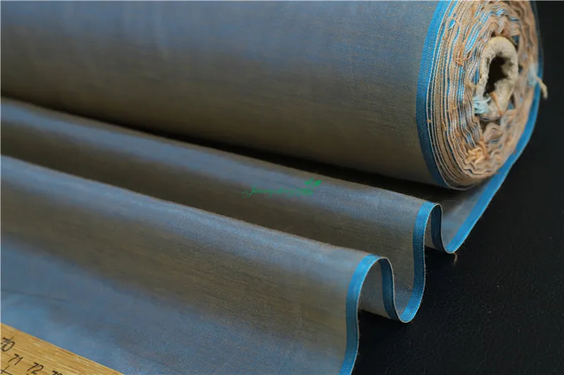 Clear water natural smooth glossy azurite high silk linen taffeta fabric cloth folding *4 recommended | Дом и сад