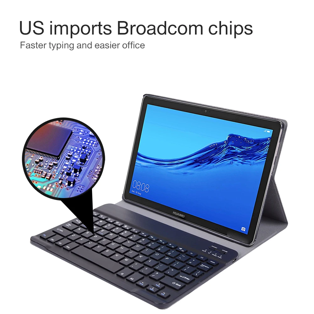 Аккумуляторная Bluetooth клавиатура для huawei MediaPad T5 10,0(Honor Pad 5 10,") AGS2-W09/L09/L03/W19 съемный чехол тонкий Чехол