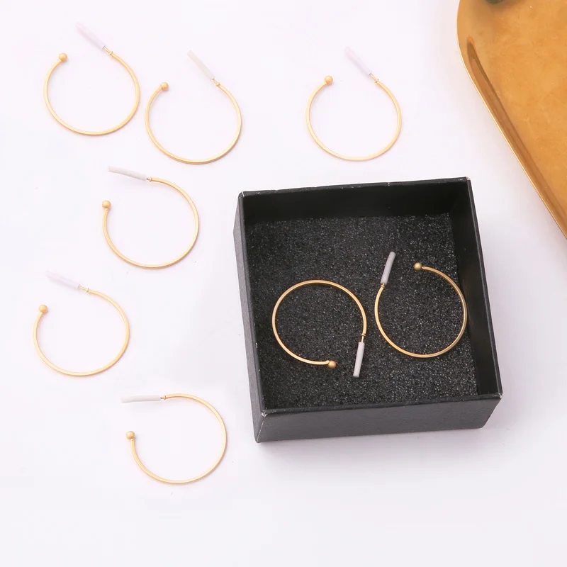 Модные корейские полукруглые большие серьги-гвоздики 6 шт. женские серьги в стиле